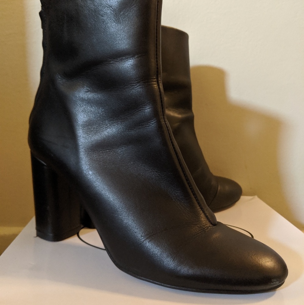 Asos Black Leather Booties 10 US